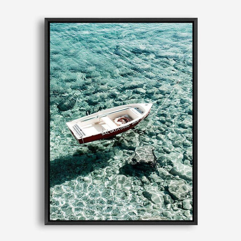Shop Capri Boat II Photo Canvas Print a coastal themed photography framed stretched canvas print from The Print Emporium wall artwork collection - Buy Australian made prints for the home and your interior decor space, TPE-723-CA-35X46-NF