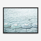 Shop Capri Island Umbrellas Photo Canvas Print a coastal themed photography framed stretched canvas print from The Print Emporium wall artwork collection - Buy Australian made prints for the home and your interior decor space, TPE-872-CA-35X46-NF