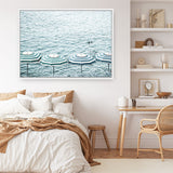 Shop Capri Island Umbrellas Photo Canvas Print a coastal themed photography framed stretched canvas print from The Print Emporium wall artwork collection - Buy Australian made prints for the home and your interior decor space, TPE-872-CA-35X46-NF