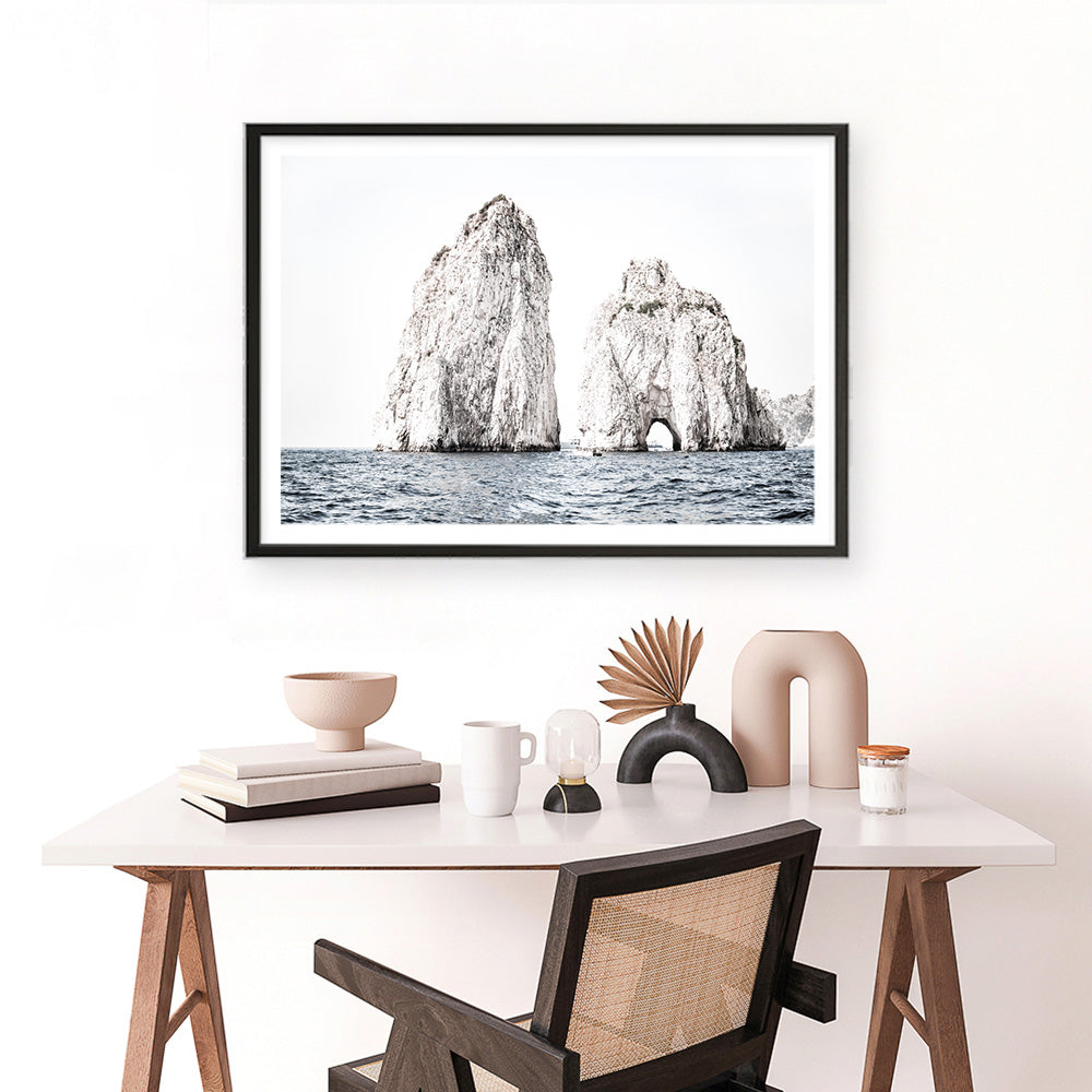 Shop Capri Rocks Photo Art Print a coastal themed photography wall art print from The Print Emporium wall artwork collection - Buy Australian made fine art poster and framed prints for the home and your interior decor, TPE-902-AP