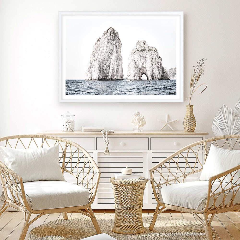 Shop Capri Rocks Photo Art Print a coastal themed photography wall art print from The Print Emporium wall artwork collection - Buy Australian made fine art poster and framed prints for the home and your interior decor, TPE-902-AP