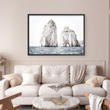 Shop Capri Rocks Photo Art Print a coastal themed photography wall art print from The Print Emporium wall artwork collection - Buy Australian made fine art poster and framed prints for the home and your interior decor, TPE-902-AP
