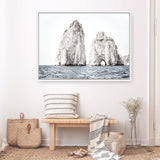 Shop Capri Rocks Photo Canvas Print a coastal themed photography framed stretched canvas print from The Print Emporium wall artwork collection - Buy Australian made prints for the home and your interior decor space, TPE-902-CA-35X46-NF