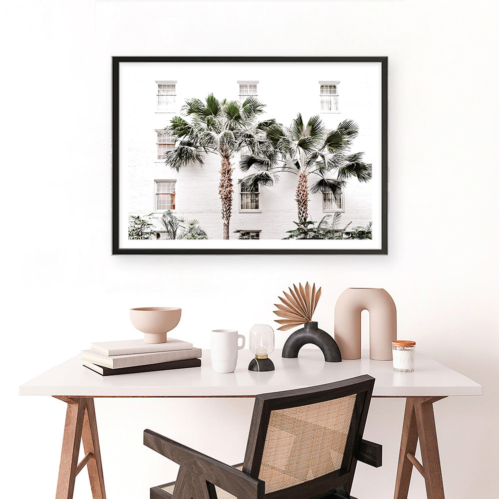 Shop Casa Palms Photo Art Print a coastal themed photography wall art print from The Print Emporium wall artwork collection - Buy Australian made fine art poster and framed prints for the home and your interior decor, TPE-545-AP