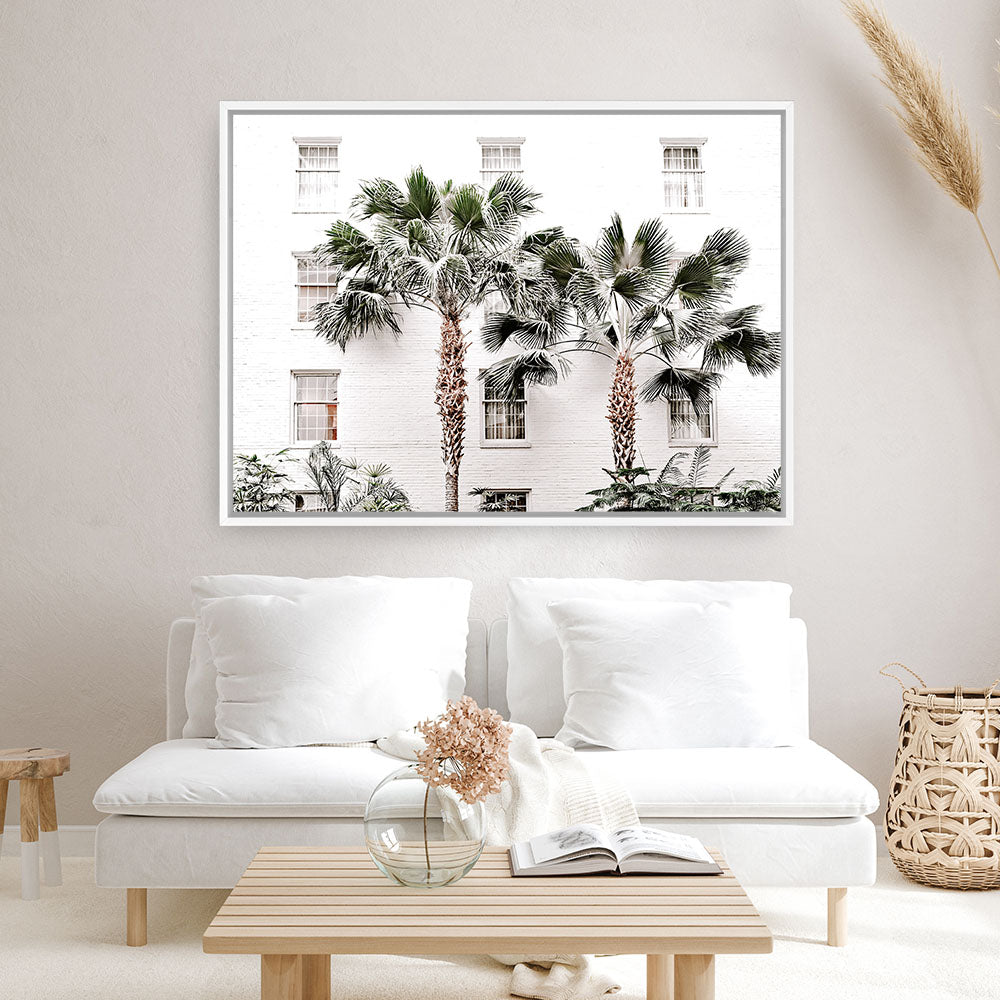Shop Casa Palms Photo Canvas Print a coastal themed photography framed stretched canvas print from The Print Emporium wall artwork collection - Buy Australian made prints for the home and your interior decor space, TPE-545-CA-35X46-NF