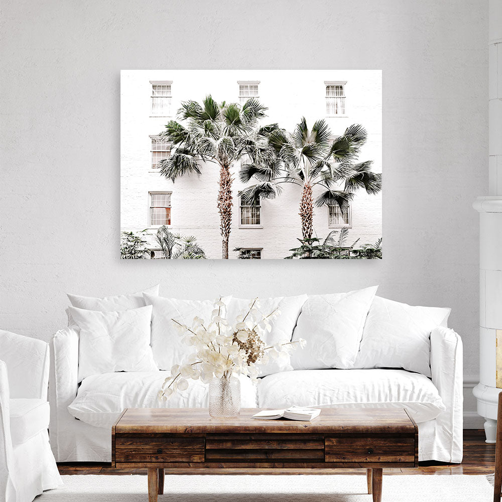 Shop Casa Palms Photo Canvas Print a coastal themed photography framed stretched canvas print from The Print Emporium wall artwork collection - Buy Australian made prints for the home and your interior decor space, TPE-545-CA-35X46-NF