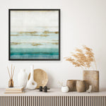 Shop Cerulean Haze II (Square) Art Print a painted abstract themed wall art print from The Print Emporium wall artwork collection - Buy Australian made fine art painting style poster and framed prints for the home and your interior decor room, TPE-PC-EZ193-AP
