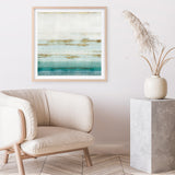 Shop Cerulean Haze II (Square) Art Print a painted abstract themed wall art print from The Print Emporium wall artwork collection - Buy Australian made fine art painting style poster and framed prints for the home and your interior decor room, TPE-PC-EZ193-AP
