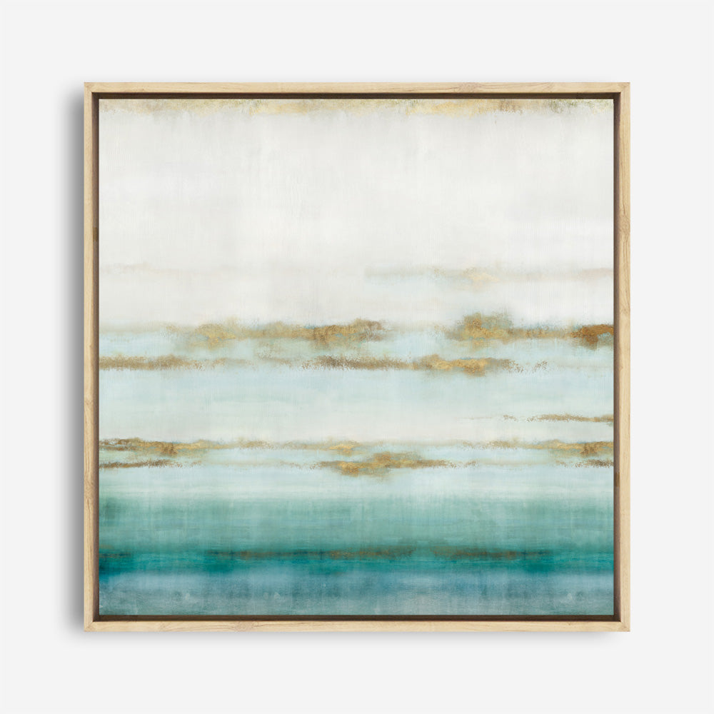 Shop Cerulean Haze II (Square) Canvas Print a painted abstract themed framed canvas wall art print from The Print Emporium artwork collection - Buy Australian made fine art painting style stretched canvas prints for the home and your interior decor space, TPE-PC-EZ193-CA-40X40-NF