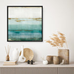 Shop Cerulean Haze II (Square) Canvas Print a painted abstract themed framed canvas wall art print from The Print Emporium artwork collection - Buy Australian made fine art painting style stretched canvas prints for the home and your interior decor space, TPE-PC-EZ193-CA-40X40-NF