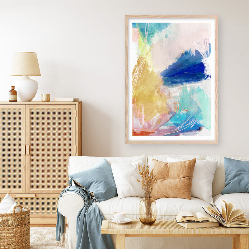 Shop Cha Cha I Art Print a painted abstract themed wall art print from The Print Emporium wall artwork collection - Buy Australian made fine art painting style poster and framed prints for the home and your interior decor room, TPE-PC-HN065-AP