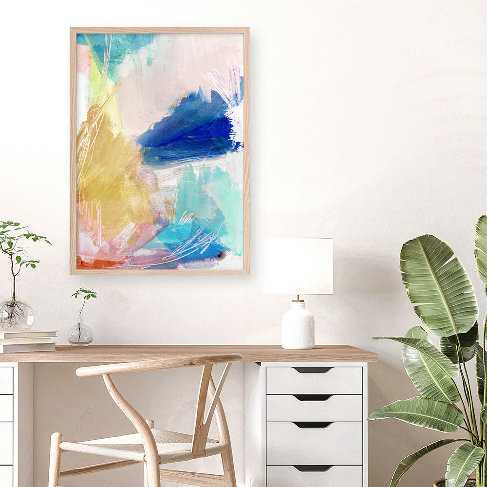 Shop Cha Cha I Art Print a painted abstract themed wall art print from The Print Emporium wall artwork collection - Buy Australian made fine art painting style poster and framed prints for the home and your interior decor room, TPE-PC-HN065-AP