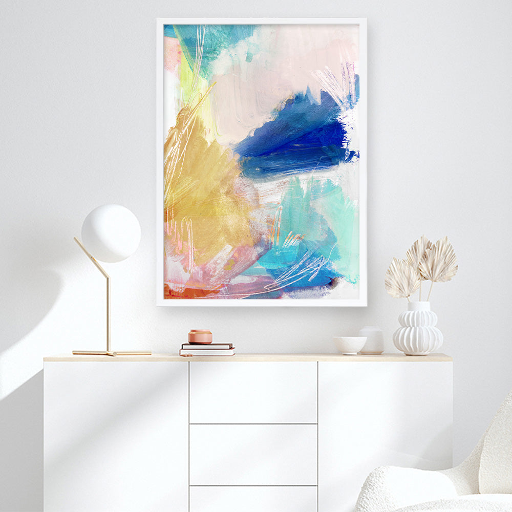 Shop Cha Cha I Art Print a painted abstract themed wall art print from The Print Emporium wall artwork collection - Buy Australian made fine art painting style poster and framed prints for the home and your interior decor room, TPE-PC-HN065-AP
