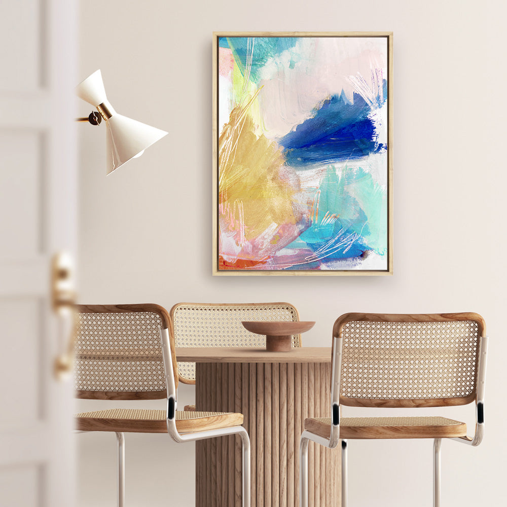 Shop Cha Cha I Canvas Print a painted abstract themed framed canvas wall art print from The Print Emporium artwork collection - Buy Australian made fine art painting style stretched canvas prints for the home and your interior decor space, TPE-PC-HN065-CA-35X46-NF