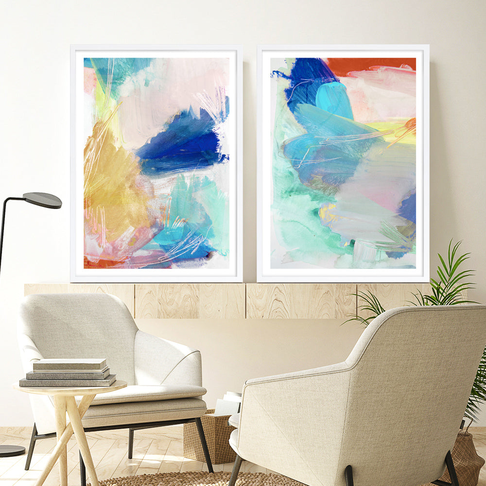 Shop Cha Cha II Art Print a painted abstract themed wall art print from The Print Emporium wall artwork collection - Buy Australian made fine art painting style poster and framed prints for the home and your interior decor room, TPE-PC-HN066-AP