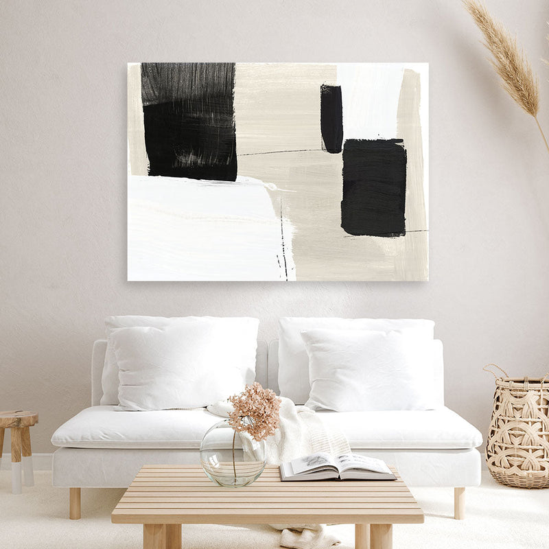 Shop Checkmate Canvas Print a painted abstract themed framed canvas wall art print from The Print Emporium artwork collection - Buy Australian made fine art painting style stretched canvas prints for the home and your interior decor space, TPE-PC-PM049-CA-35X46-NF