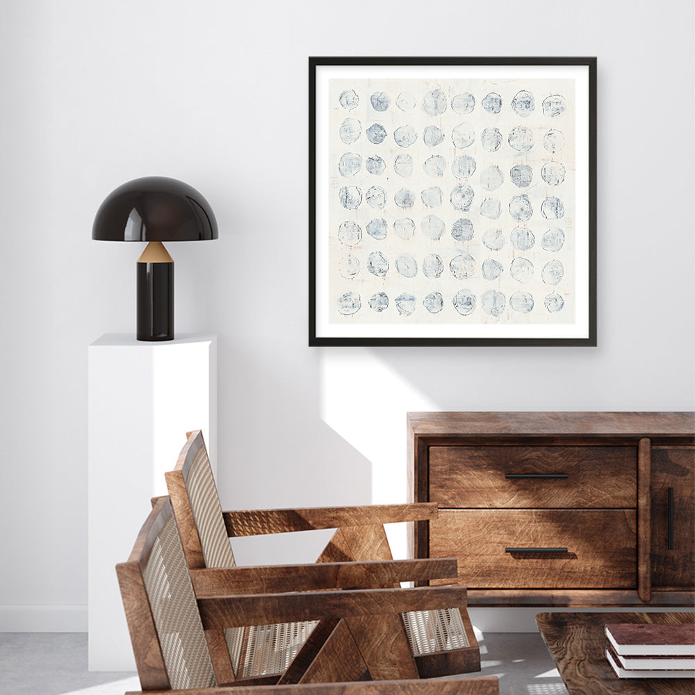 Shop Circles on White (Square) Art Print a painted abstract themed wall art print from The Print Emporium wall artwork collection - Buy Australian made fine art painting style poster and framed prints for the home and your interior decor room, TPE-WA-71757-AP