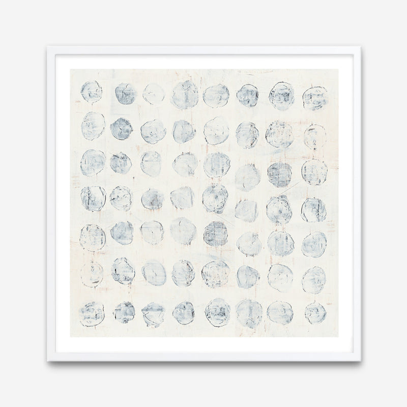 Shop Circles on White (Square) Art Print a painted abstract themed wall art print from The Print Emporium wall artwork collection - Buy Australian made fine art painting style poster and framed prints for the home and your interior decor room, TPE-WA-71757-AP