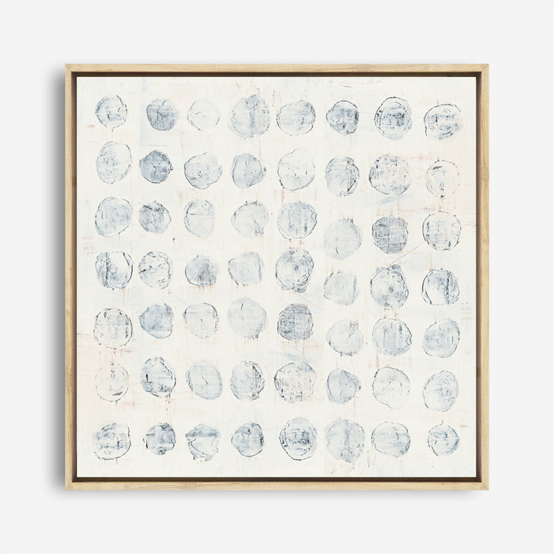 Shop Circles on White (Square) Canvas Print a painted abstract themed framed canvas wall art print from The Print Emporium artwork collection - Buy Australian made fine art painting style stretched canvas prints for the home and your interior decor space, TPE-WA-71757-CA-40X40-NF
