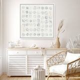 Shop Circles on White (Square) Canvas Print a painted abstract themed framed canvas wall art print from The Print Emporium artwork collection - Buy Australian made fine art painting style stretched canvas prints for the home and your interior decor space, TPE-WA-71757-CA-40X40-NF