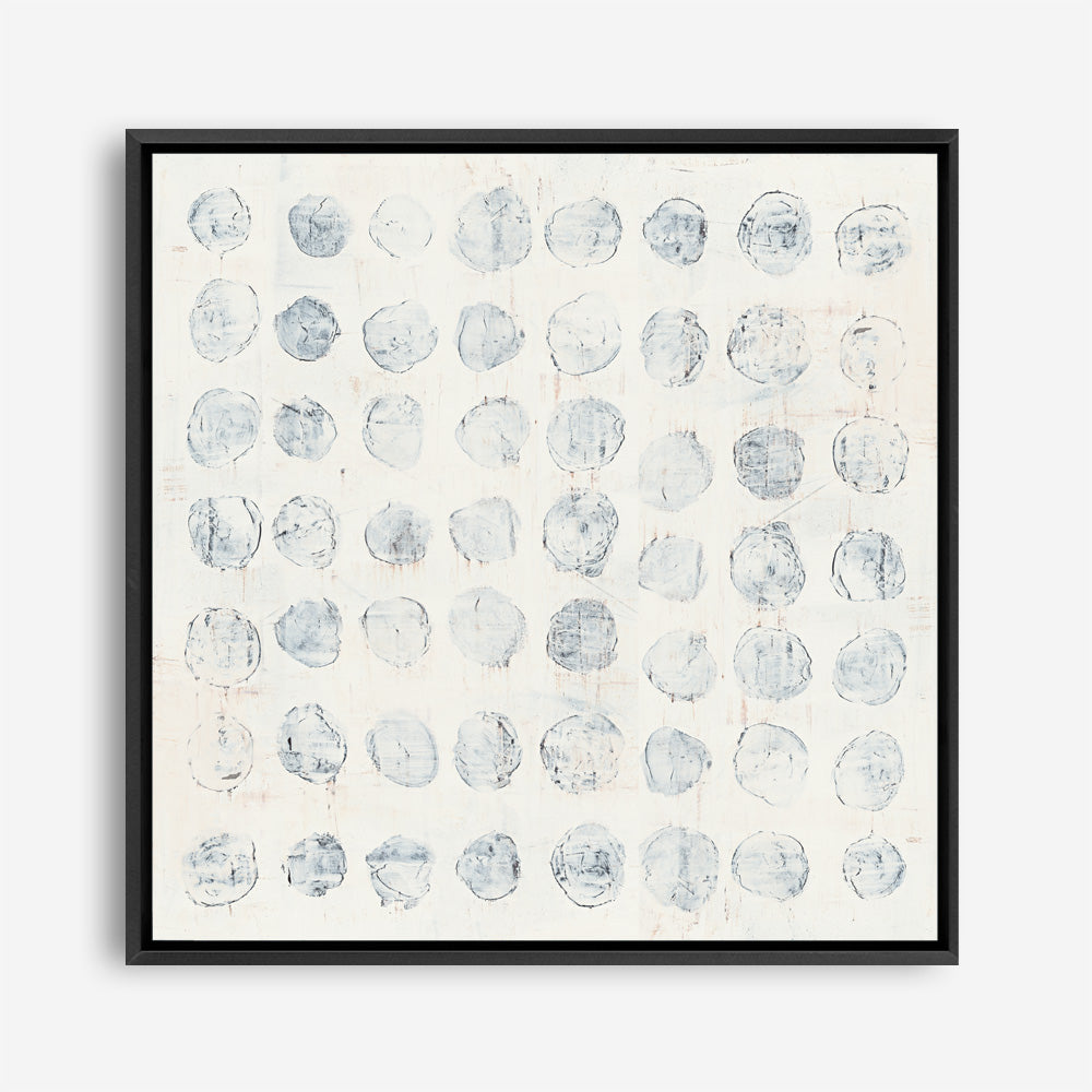 Shop Circles on White (Square) Canvas Print a painted abstract themed framed canvas wall art print from The Print Emporium artwork collection - Buy Australian made fine art painting style stretched canvas prints for the home and your interior decor space, TPE-WA-71757-CA-40X40-NF