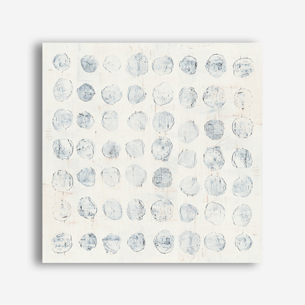 Shop Circles on White (Square) Canvas Print a painted abstract themed framed canvas wall art print from The Print Emporium artwork collection - Buy Australian made fine art painting style stretched canvas prints for the home and your interior decor space, TPE-WA-71757-CA-40X40-NF