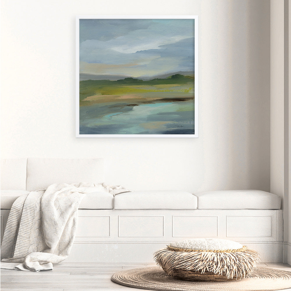Shop Clouds and Shadows (Square) Art Print a painted abstract themed wall art print from The Print Emporium wall artwork collection - Buy Australian made fine art painting style poster and framed prints for the home and your interior decor room, TPE-WA-71189-AP
