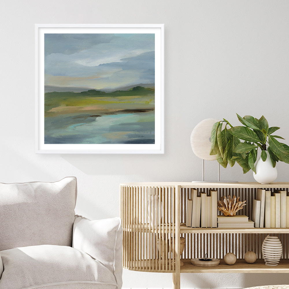 Shop Clouds and Shadows (Square) Art Print a painted abstract themed wall art print from The Print Emporium wall artwork collection - Buy Australian made fine art painting style poster and framed prints for the home and your interior decor room, TPE-WA-71189-AP