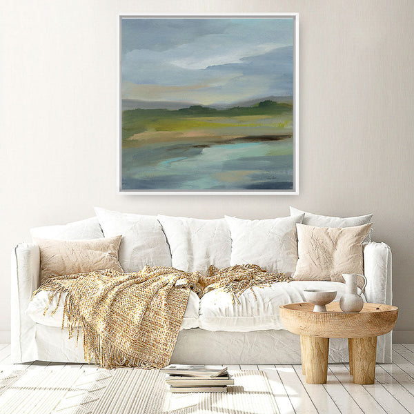Shop Clouds and Shadows (Square) Canvas Print a painted style framed canvas wall art print from The Print Emporium artwork collection - Buy Australian made fine art painting style stretched canvas prints for the home and your interior decor space, TPE-WA-71189-CA-40X40-NF