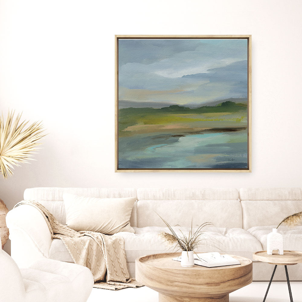 Shop Clouds and Shadows (Square) Canvas Print a painted style framed canvas wall art print from The Print Emporium artwork collection - Buy Australian made fine art painting style stretched canvas prints for the home and your interior decor space, TPE-WA-71189-CA-40X40-NF