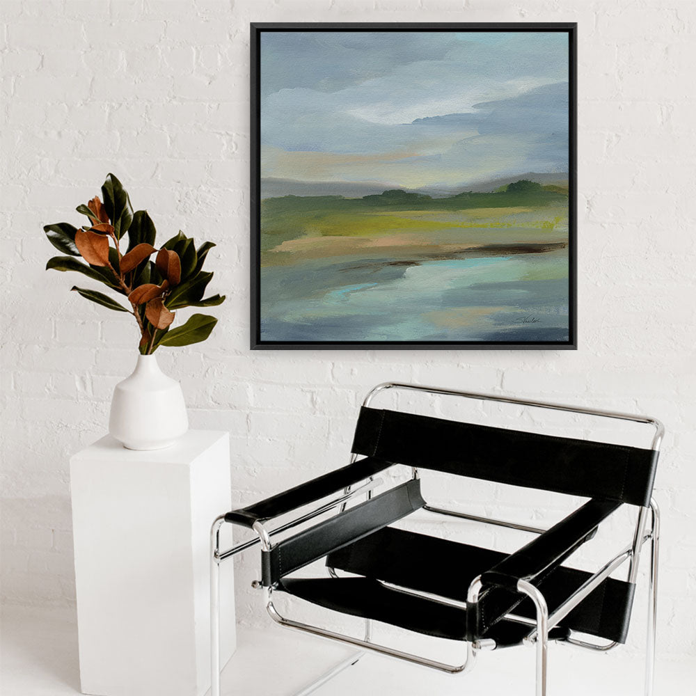 Shop Clouds and Shadows (Square) Canvas Print a painted style framed canvas wall art print from The Print Emporium artwork collection - Buy Australian made fine art painting style stretched canvas prints for the home and your interior decor space, TPE-WA-71189-CA-40X40-NF