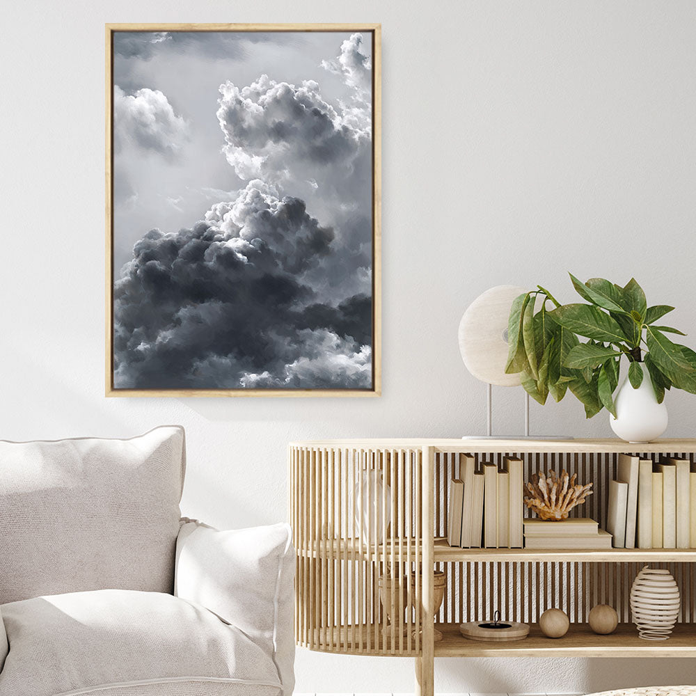 Shop Cloudscape Canvas Print a painted style framed canvas wall art print from The Print Emporium artwork collection - Buy Australian made fine art painting style stretched canvas prints for the home and your interior decor space, TPE-020-CA-35X46-NF