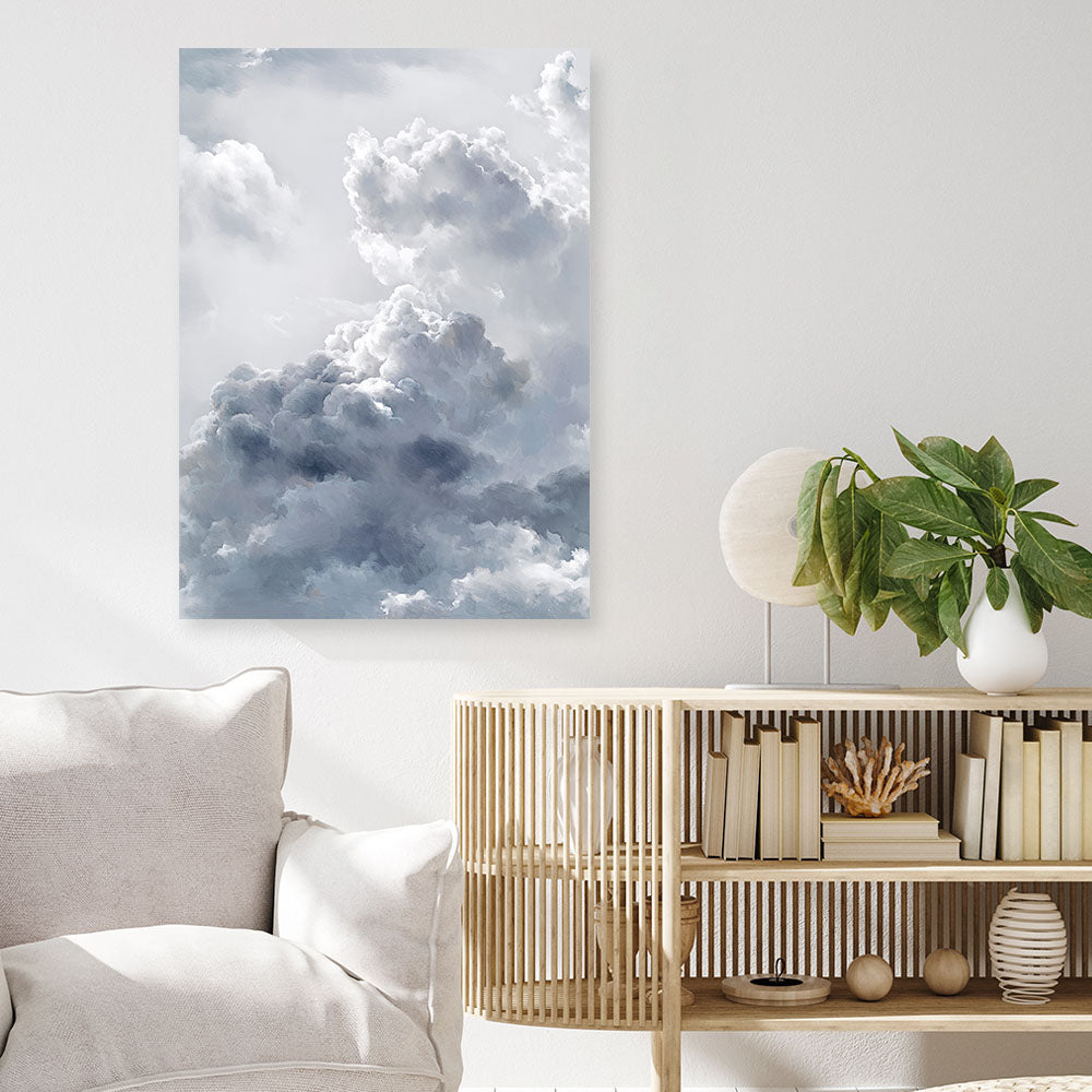Shop Cloudscape II Canvas Print a painted style framed canvas wall art print from The Print Emporium artwork collection - Buy Australian made fine art painting style stretched canvas prints for the home and your interior decor space, TPE-273-CA-35X46-NF
