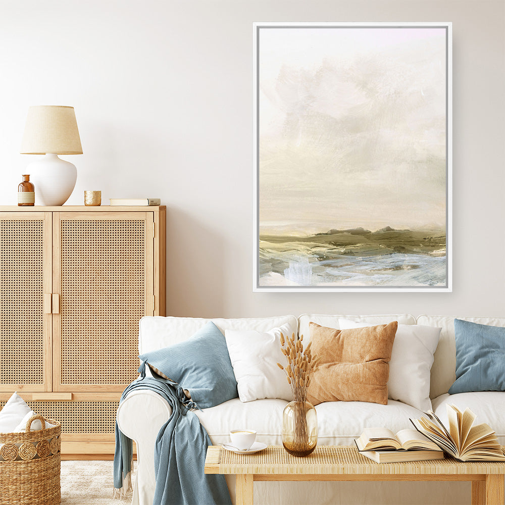 Shop Coastal Break Canvas Print a painted abstract themed framed canvas wall art print from The Print Emporium artwork collection - Buy Australian made fine art painting style stretched canvas prints for the home and your interior decor space, TPE-DH-345-CA-35X46-NF