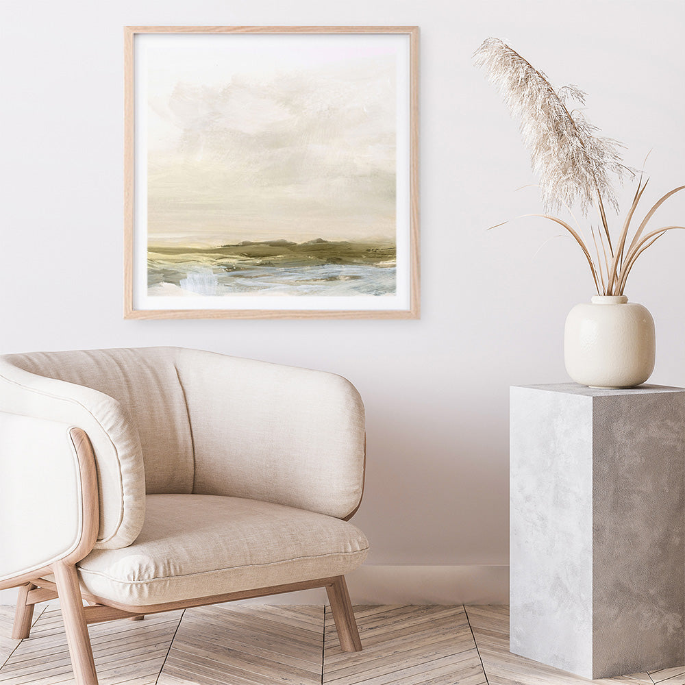 Shop Coastal Break (Square) Art Print a painted abstract themed wall art print from The Print Emporium wall artwork collection - Buy Australian made fine art painting style poster and framed prints for the home and your interior decor room, TPE-DH-154-AP