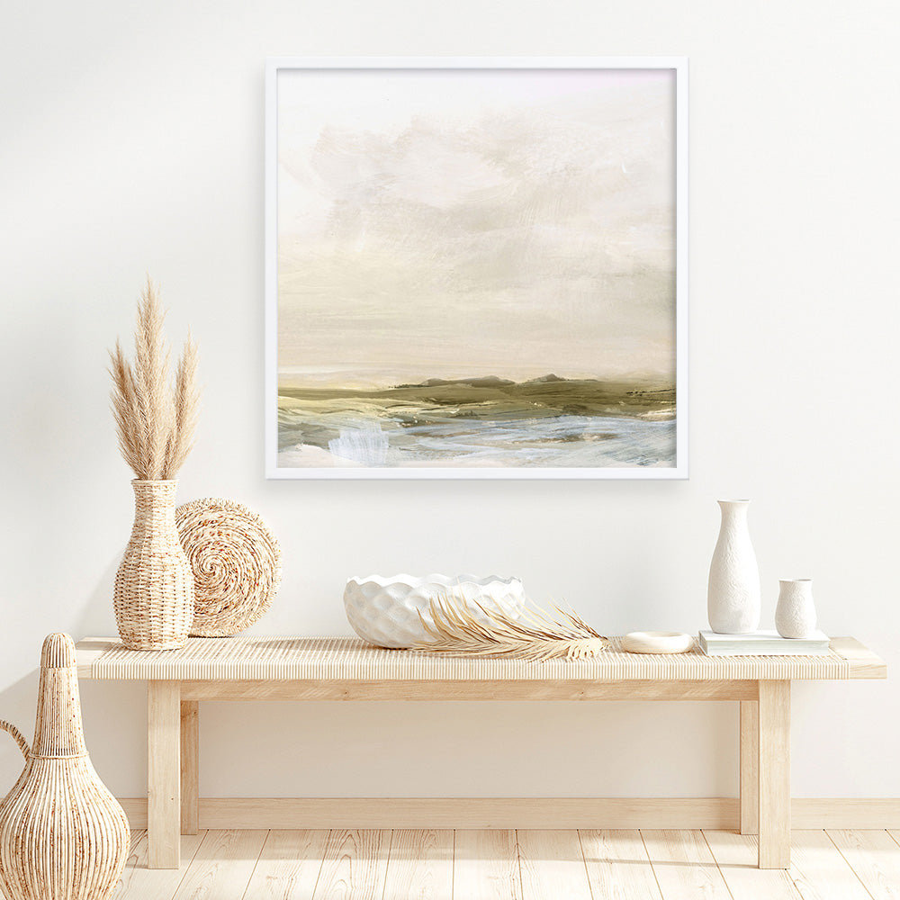 Shop Coastal Break (Square) Art Print a painted abstract themed wall art print from The Print Emporium wall artwork collection - Buy Australian made fine art painting style poster and framed prints for the home and your interior decor room, TPE-DH-154-AP