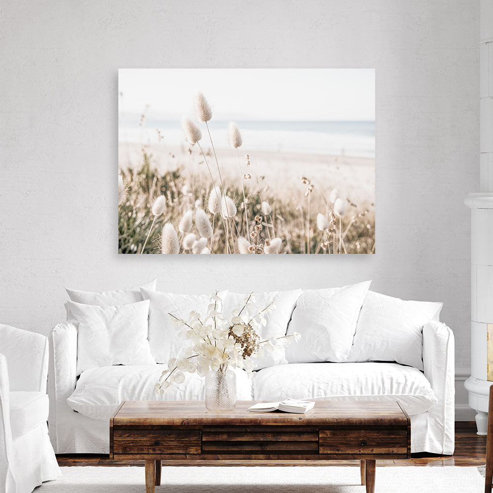 Shop Coastal Grass Photo Canvas Print a coastal themed photography framed stretched canvas print from The Print Emporium wall artwork collection - Buy Australian made prints for the home and your interior decor space, TPE-1051-CA-35X46-NF