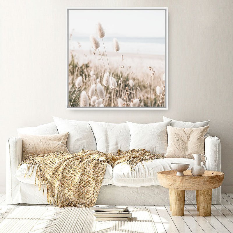 Shop Coastal Grass (Square) Photo Canvas a coastal themed photography framed stretched canvas print from The Print Emporium wall artwork collection - Buy Australian made prints for the home and your interior decor space, TPE-1150-CA-40X40-NF