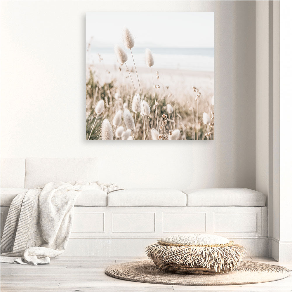 Shop Coastal Grass (Square) Photo Canvas a coastal themed photography framed stretched canvas print from The Print Emporium wall artwork collection - Buy Australian made prints for the home and your interior decor space, TPE-1150-CA-40X40-NF