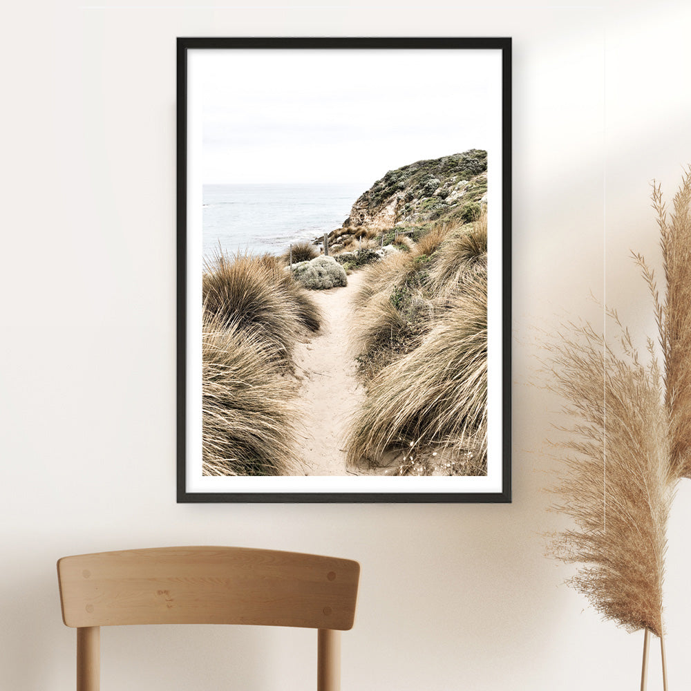 Shop Coastal Path I Photo Art Print a coastal themed photography wall art print from The Print Emporium wall artwork collection - Buy Australian made fine art poster and framed prints for the home and your interior decor, TPE-1152-AP