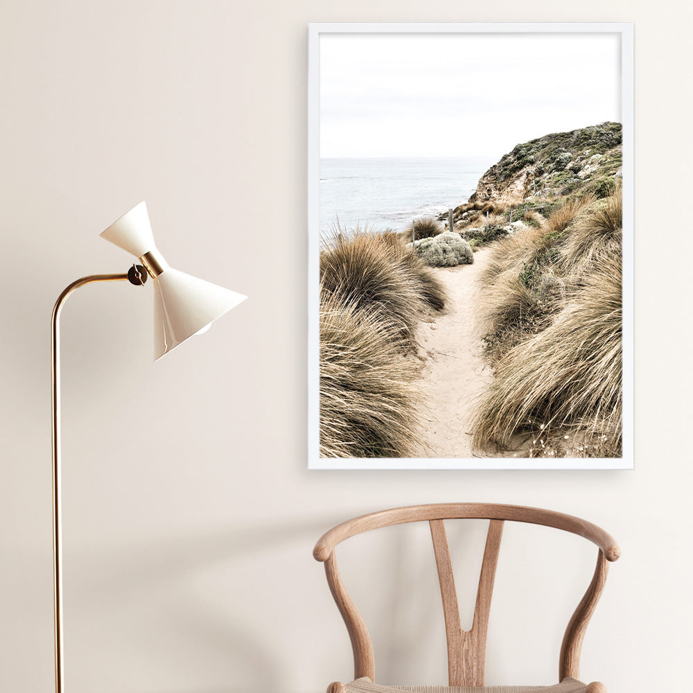 Shop Coastal Path I Photo Art Print a coastal themed photography wall art print from The Print Emporium wall artwork collection - Buy Australian made fine art poster and framed prints for the home and your interior decor, TPE-1152-AP