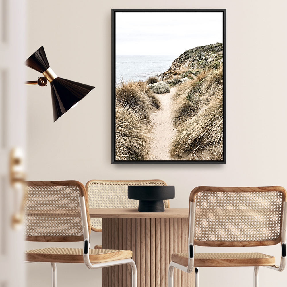 Shop Coastal Path I Photo Canvas Print a coastal themed photography framed stretched canvas print from The Print Emporium wall artwork collection - Buy Australian made prints for the home and your interior decor space, TPE-1152-CA-35X46-NF