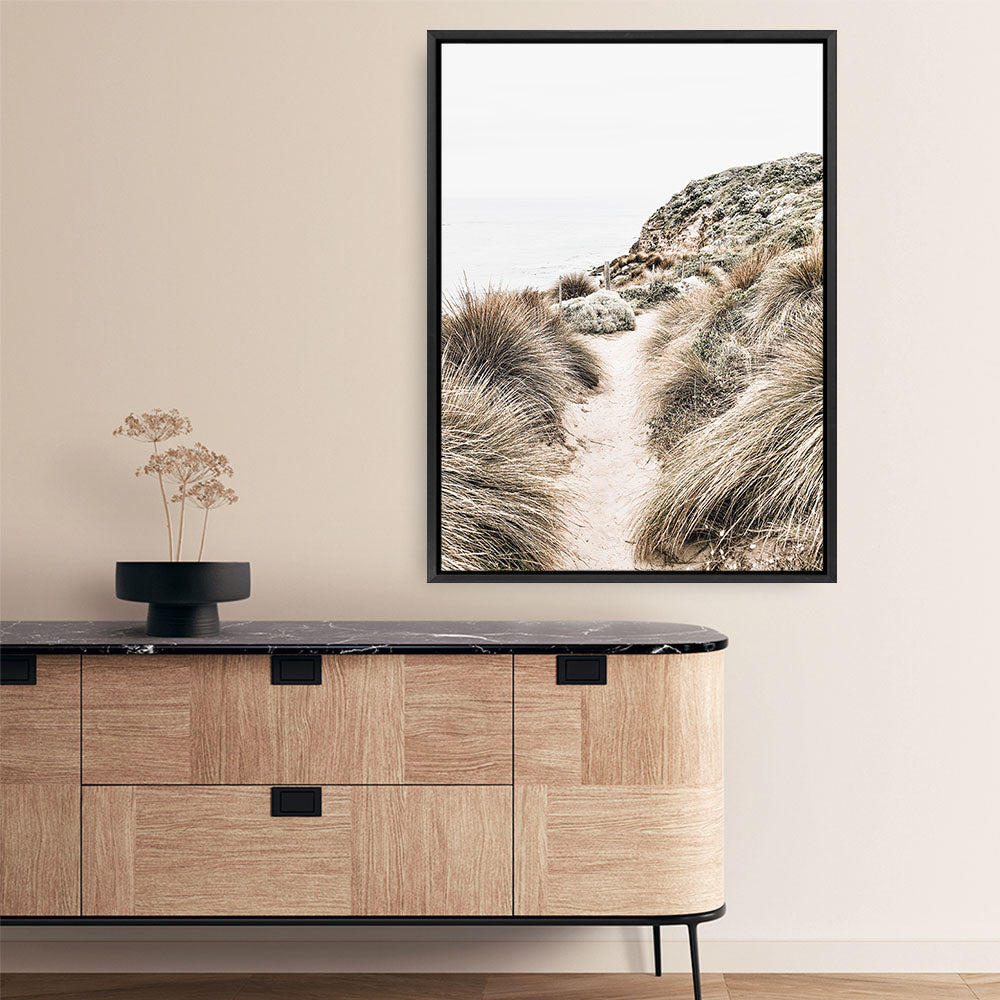 Shop Coastal Path II Photo Canvas Print a coastal themed photography framed stretched canvas print from The Print Emporium wall artwork collection - Buy Australian made prints for the home and your interior decor space, TPE-1153-CA-35X46-NF
