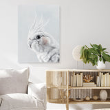Shop Cockatiel Canvas Print a painted bird themed framed canvas wall art print from The Print Emporium artwork collection - Buy Australian made fine art painting style stretched canvas prints for the home and your interior decor space, TPE-012-CA-35X46-NF