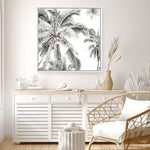 Shop Coconut Palms (Square) Photo Canvas a coastal themed photography framed stretched canvas print from The Print Emporium wall artwork collection - Buy Australian made prints for the home and your interior decor space, TPE-1017-CA-40X40-NF