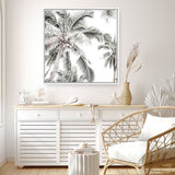 Shop Coconut Palms (Square) Photo Canvas a coastal themed photography framed stretched canvas print from The Print Emporium wall artwork collection - Buy Australian made prints for the home and your interior decor space, TPE-1017-CA-40X40-NF