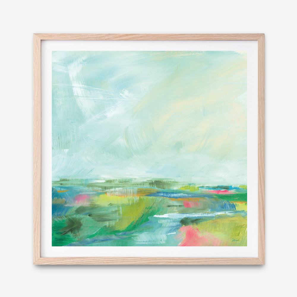 Shop Colorful Horizon Square I (Square) Art Print a painted abstract themed wall art print from The Print Emporium wall artwork collection - Buy Australian made fine art painting style poster and framed prints for the home and your interior decor room, TPE-WA-63752-AP