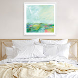 Shop Colorful Horizon Square I (Square) Art Print a painted abstract themed wall art print from The Print Emporium wall artwork collection - Buy Australian made fine art painting style poster and framed prints for the home and your interior decor room, TPE-WA-63752-AP