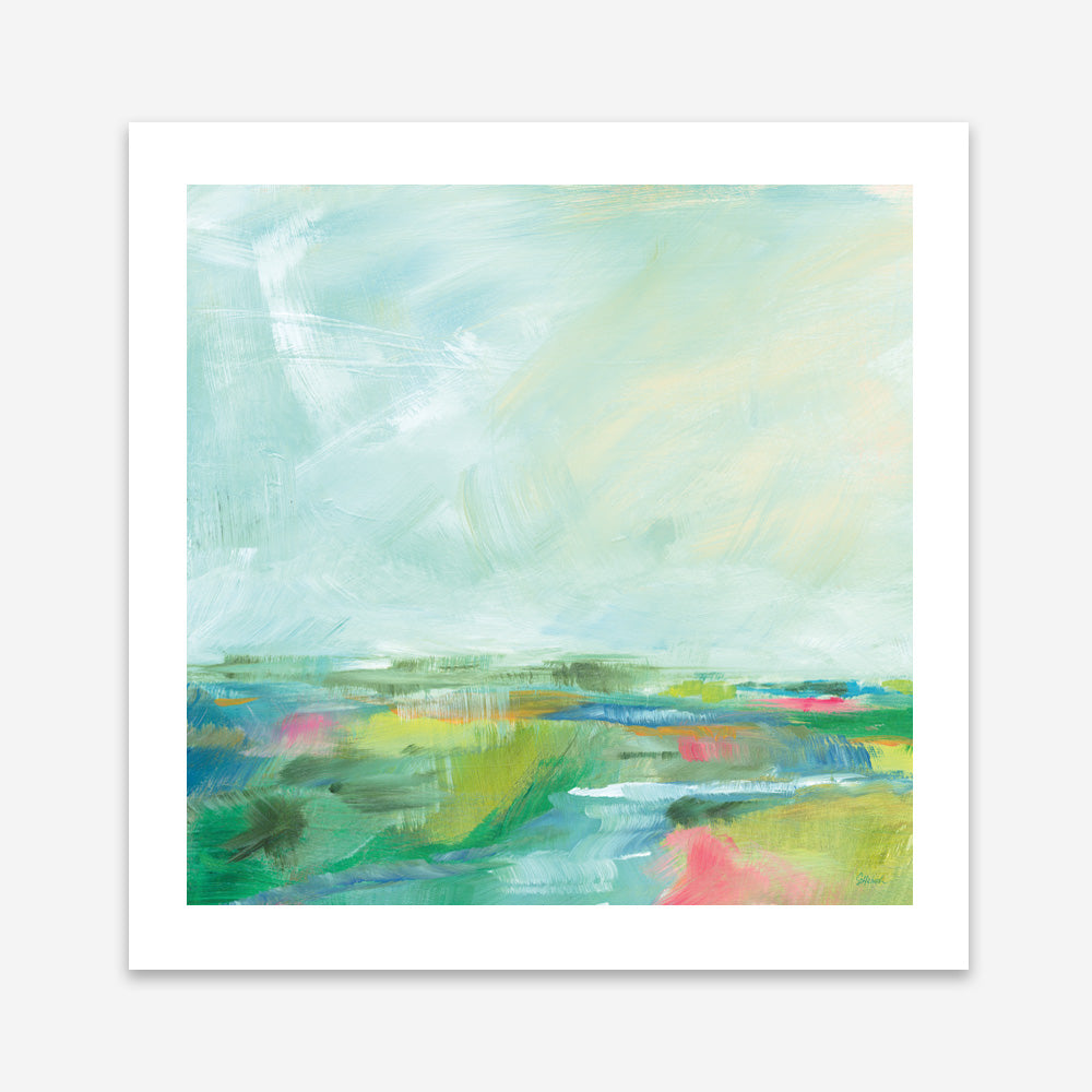 Shop Colorful Horizon Square I (Square) Art Print a painted abstract themed wall art print from The Print Emporium wall artwork collection - Buy Australian made fine art painting style poster and framed prints for the home and your interior decor room, TPE-WA-63752-AP
