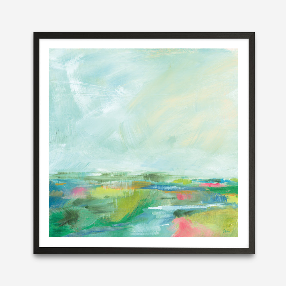 Shop Colorful Horizon Square I (Square) Art Print a painted abstract themed wall art print from The Print Emporium wall artwork collection - Buy Australian made fine art painting style poster and framed prints for the home and your interior decor room, TPE-WA-63752-AP